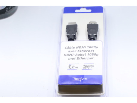 cable hdmi 1080p avec ethernet 1.2 mètres
