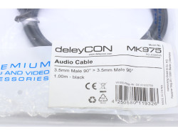 MK975 cable audio 3.5mm male 90° 1 mètre