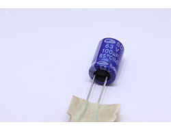 Condensateur électrolytique 100uF 63 volts radial