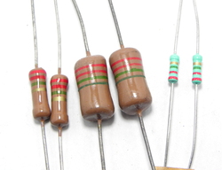 2.2 megohm 1/4 watt 5 %