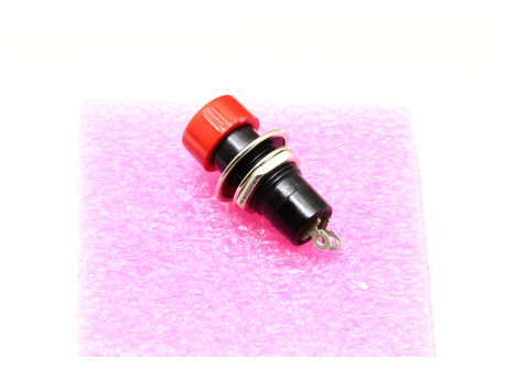 bouton poussoir rouge momentané - 1,00 €