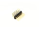 barrette coudée à souder pas 2.54 double rangée