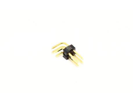 barrette coudée à souder pas 2.54 double rangée