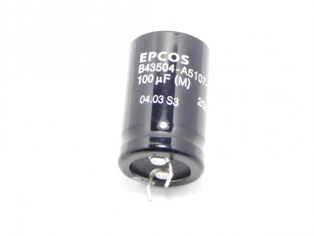 Condensateur électrolytique 100uF 450volts radial snap