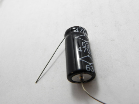 condensateur électrolytique 470uF 63volts axial