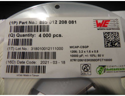 condensateur cms 10nF format 1206 50 volts 10%