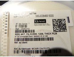 résistance cms format 1206 4.7 kilohm 0.25 watt 1%