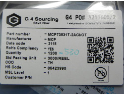 MCP73831T-2A CI/OT circuit cms charge batterie Li-ion/Li-Polymère 4.2 volts