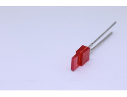 led rouge rectangle mince nue